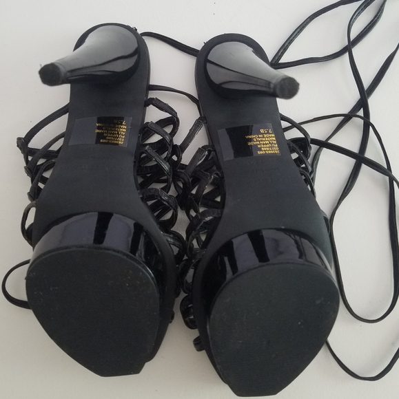 Colin Stuart open toed lace-up heeled sandals - Picture 5 of 5